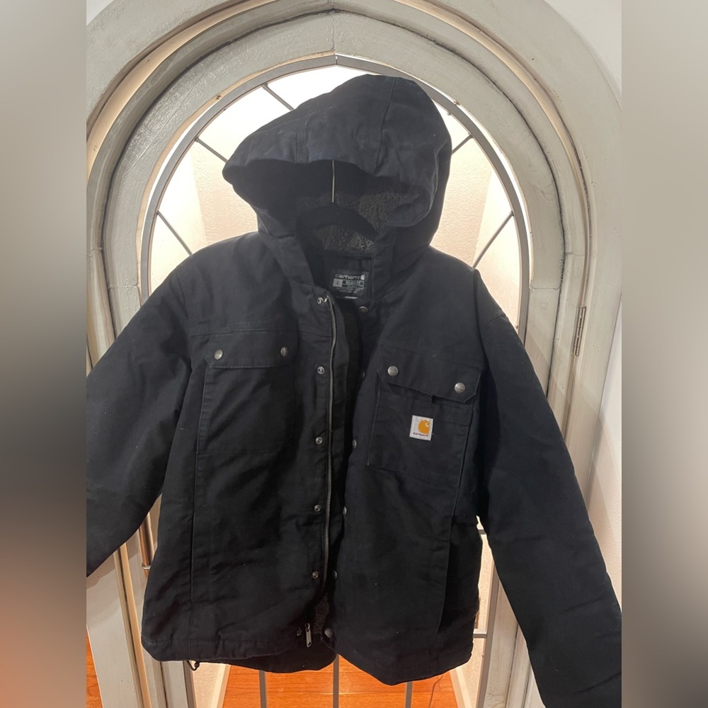 Black Carhartt Coat - Relaxed fit -Large